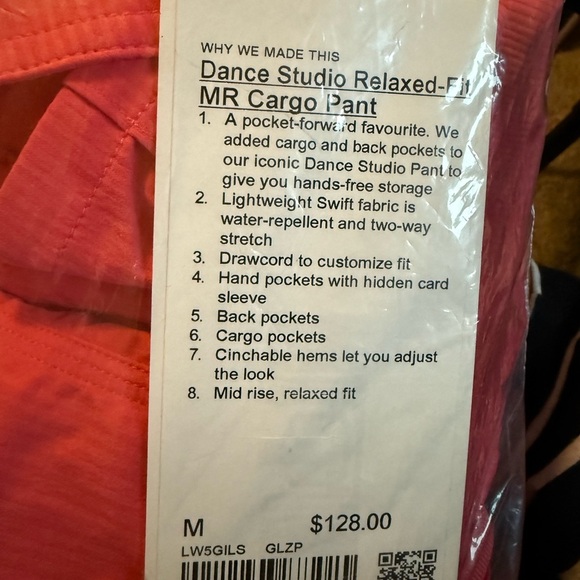 Lululemon Dance Studio Relaxed Fit MR Cargo Pants Glaze Pink M - Picture 6 of 7